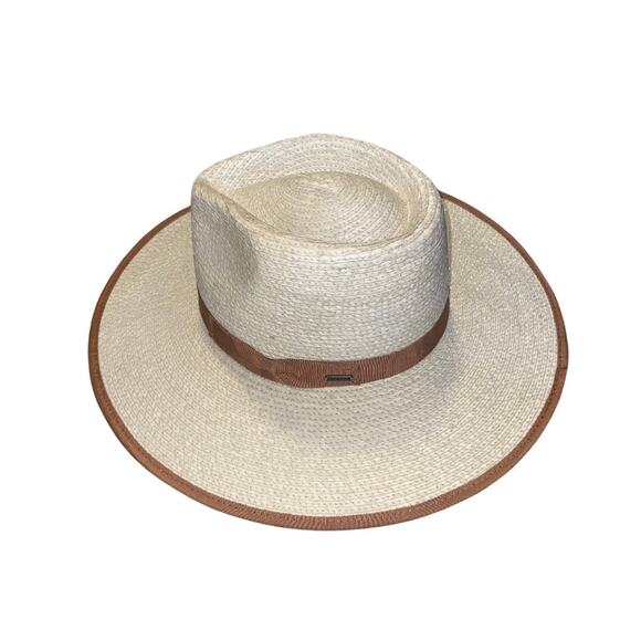 Brixton Jo Straw Rancher Hat Natural Tan Tripilla Straw Adjustable Medium NWT - Picture 1 of 7